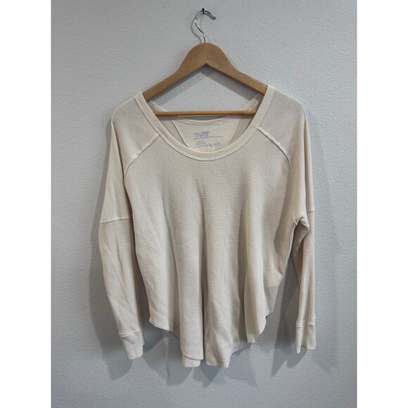 TNA Tops - TNA cream long sleeve jersey knit top